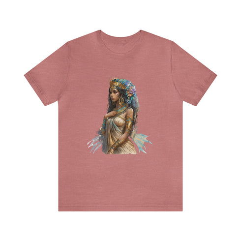 Ancient Egyptian Priestess - Short Sleeve Tee Heather Mauve